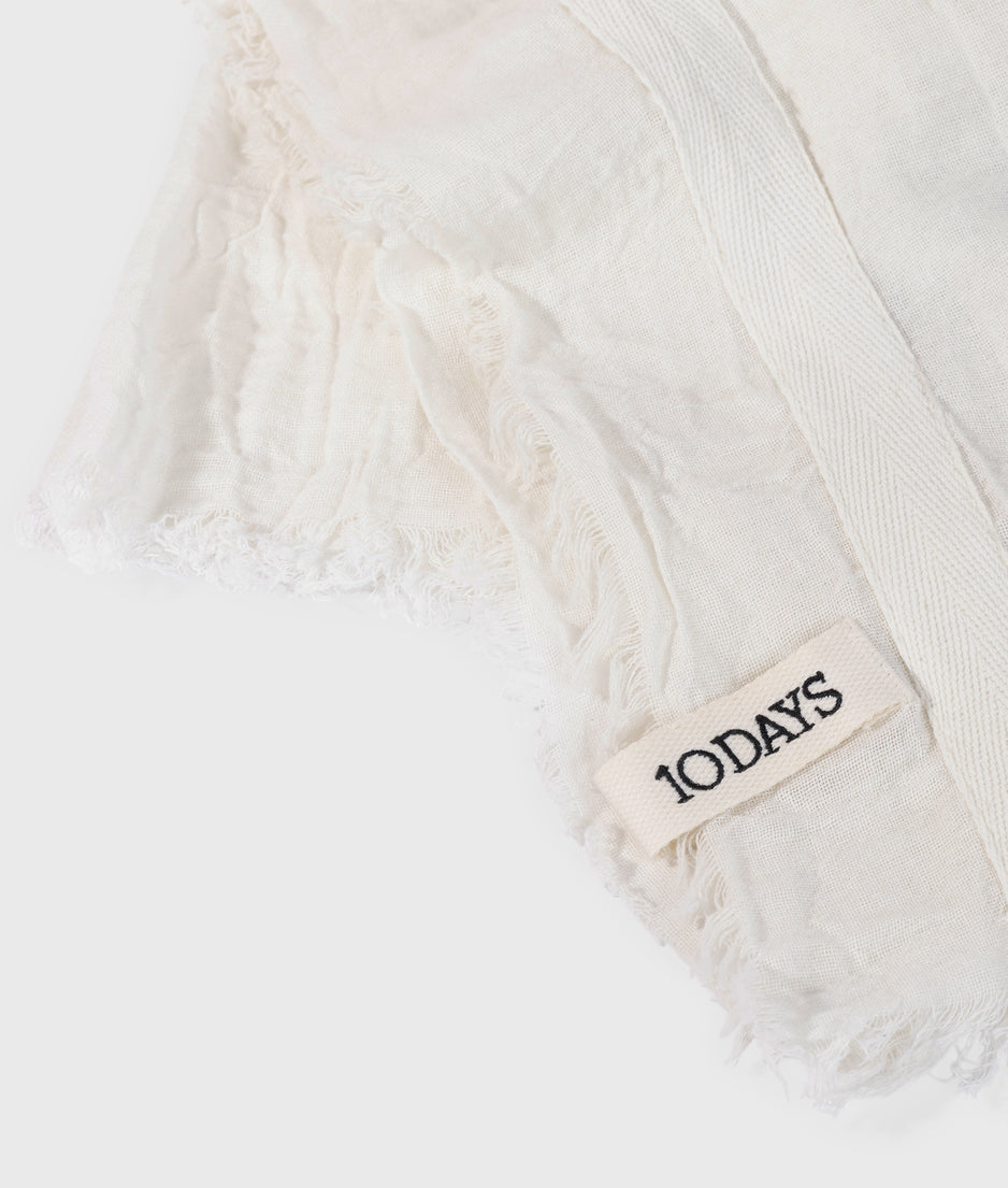 scarf cotton crepe | ecru