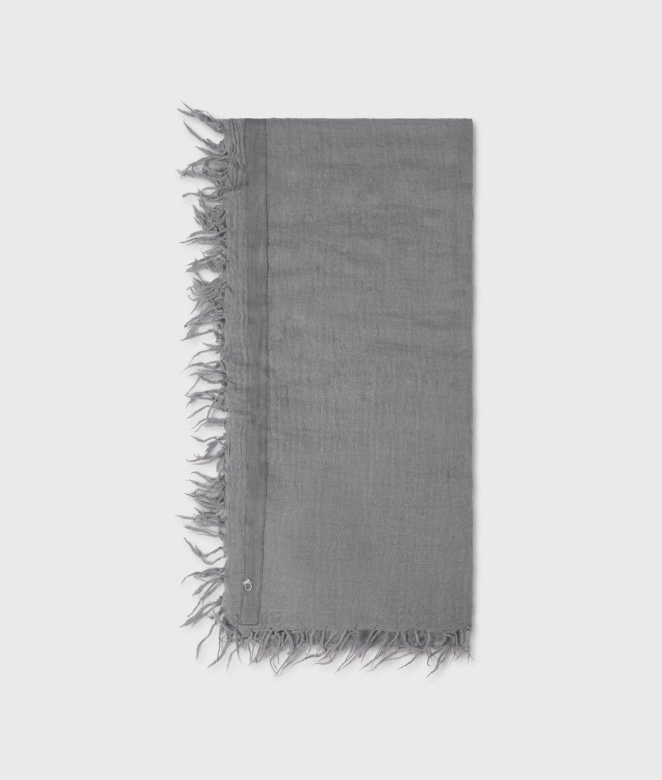 scarf washed wool | light graphite