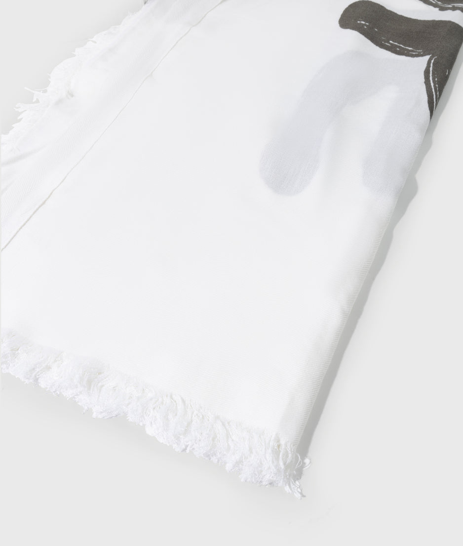 scarf love on top | white