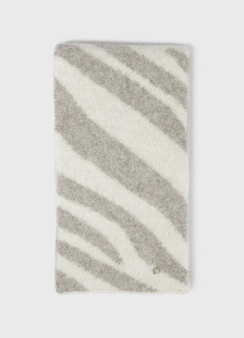 Zebra Schal aus Alpakamix | ecru