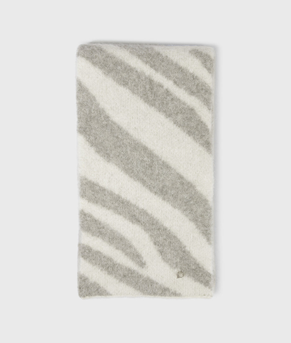 Zebra Schal aus Alpakamix | ecru