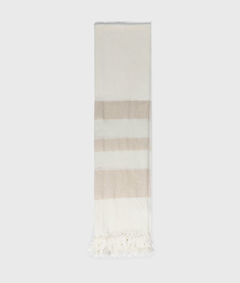 scarf cotton lurex | ecru