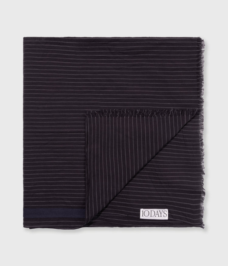 scarf pinstripe | dark navy