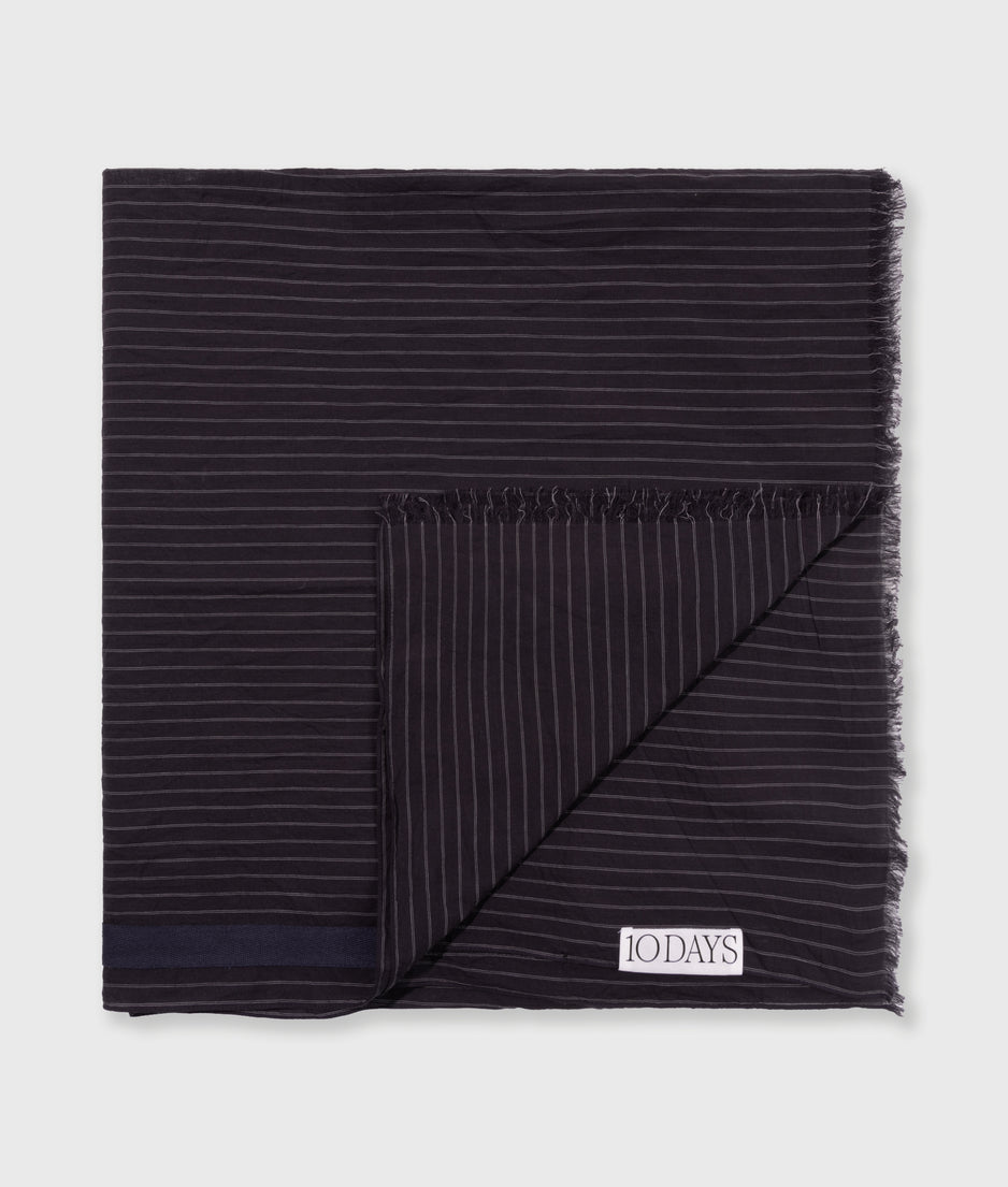 scarf pinstripe | dark navy