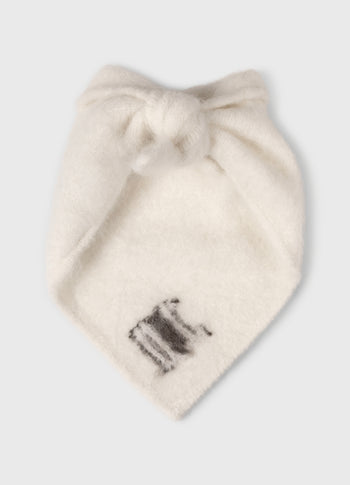 hairy knit bandana | ecru