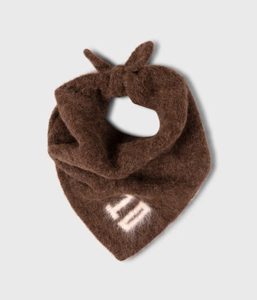 hairy knit bandana | dark truffle