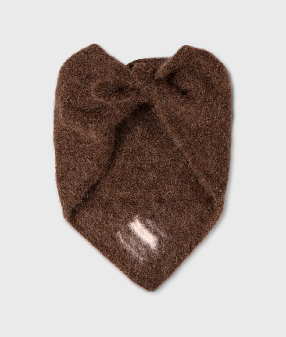 hairy knit bandana | dark truffle
