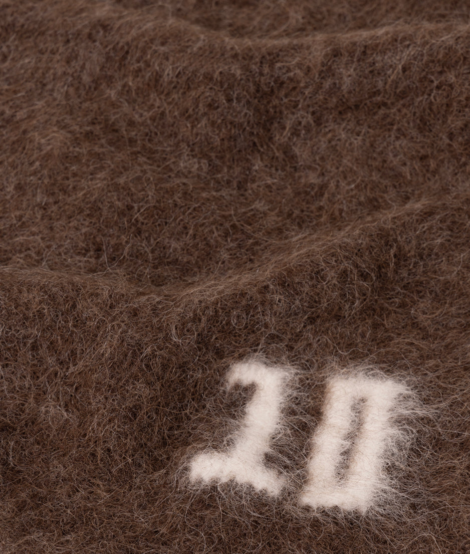 hairy knit bandana | dark truffle