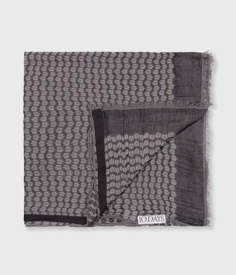scarf ikat | dark navy