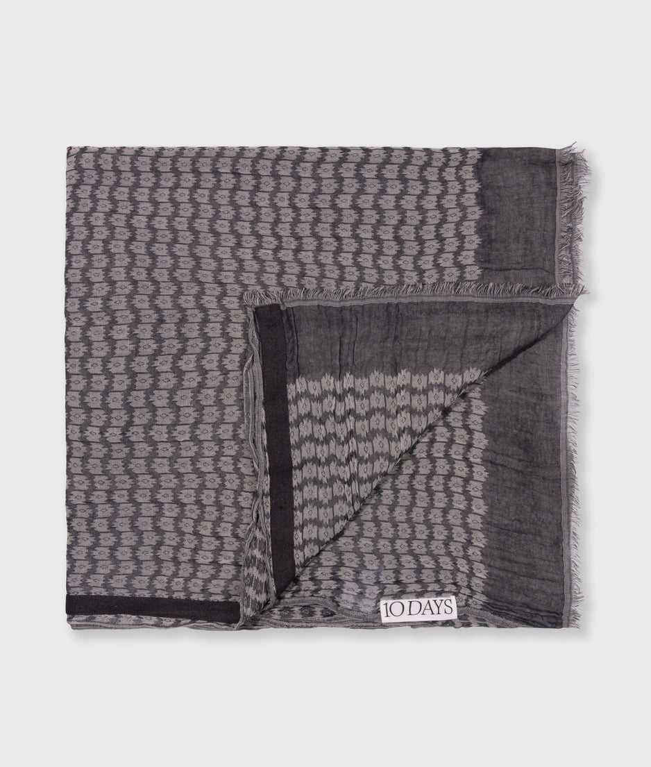 scarf ikat | dark navy