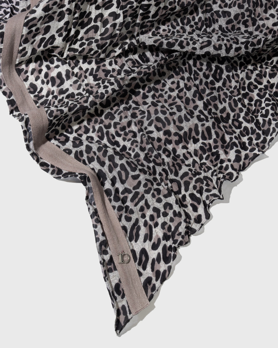 scarf leopard | ecru