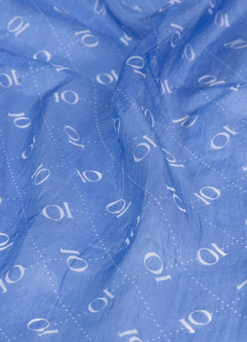 Seidenschal Monogram | ultramarine