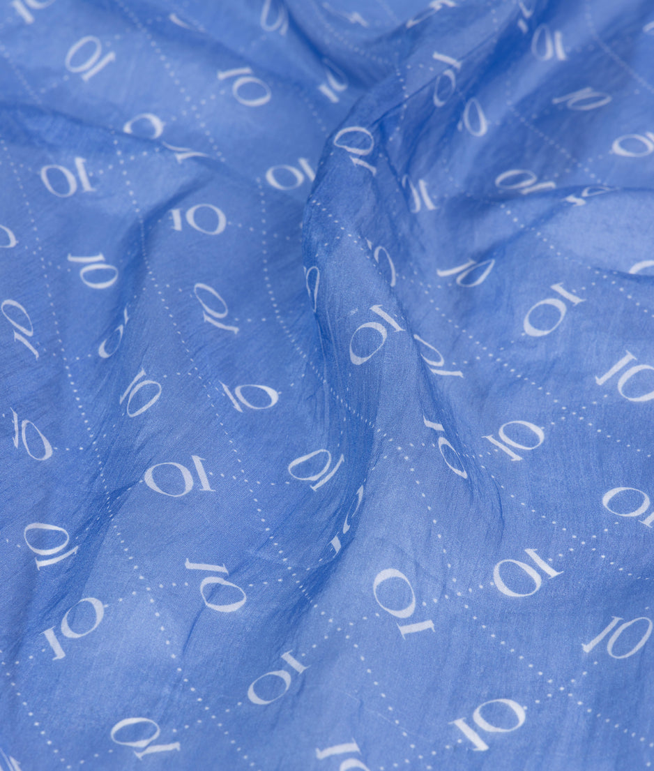 Seidenschal Monogram | ultramarine