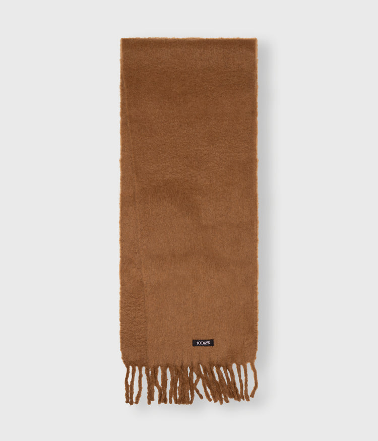 thick brushed scarf | suede