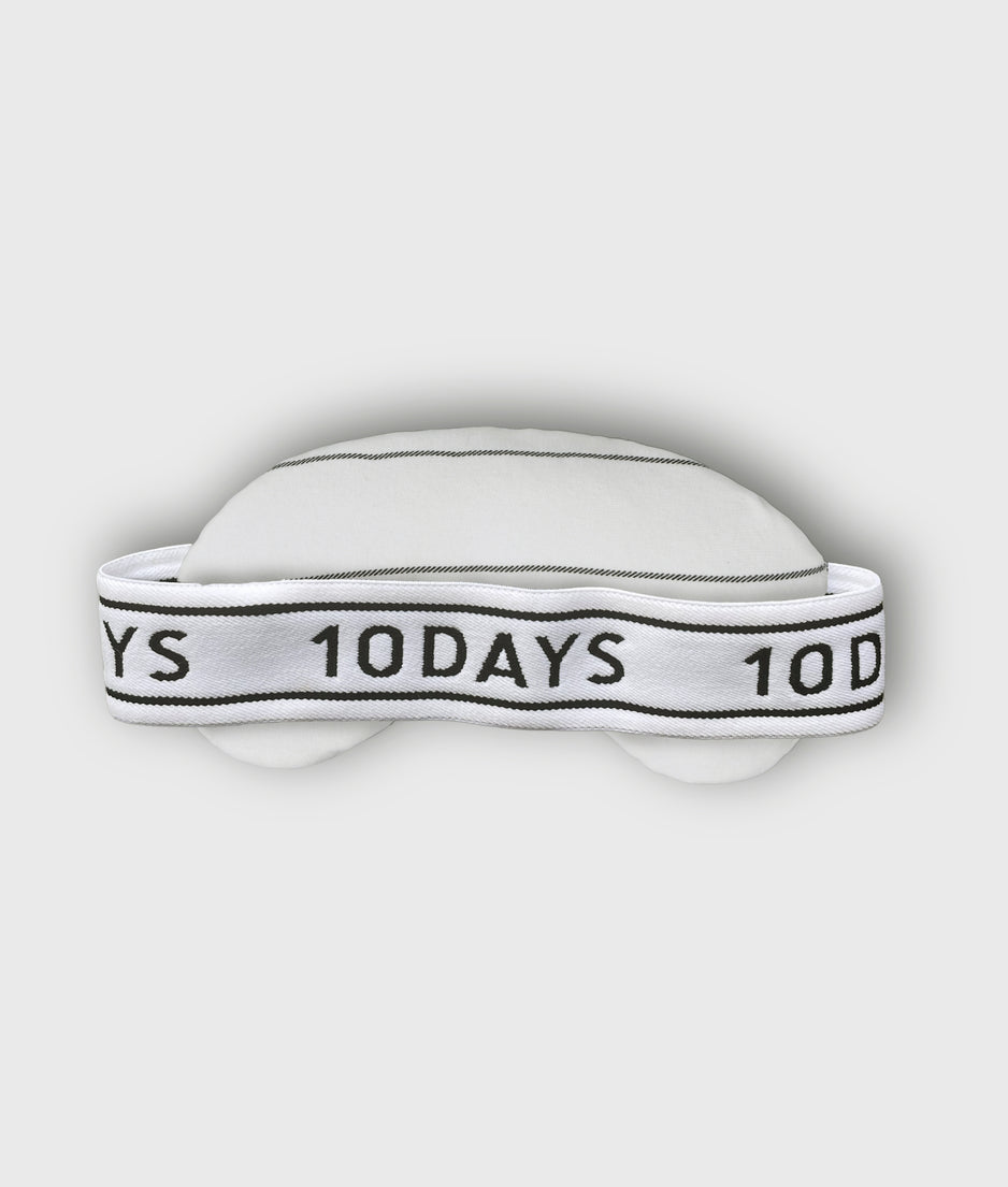 fleece eye mask stripes | ecru