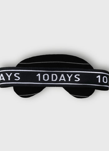 fleece eye mask stripes | black
