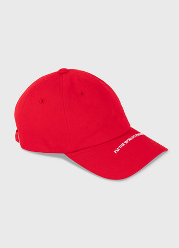 cotton cap | poppy red
