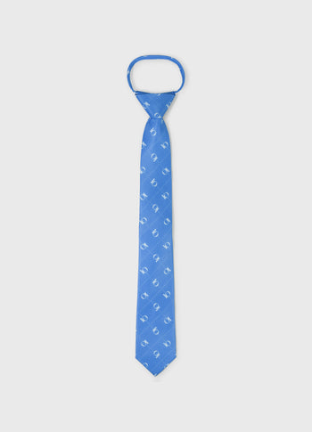 Krawatte mit Monogramm-Print | ultramarine