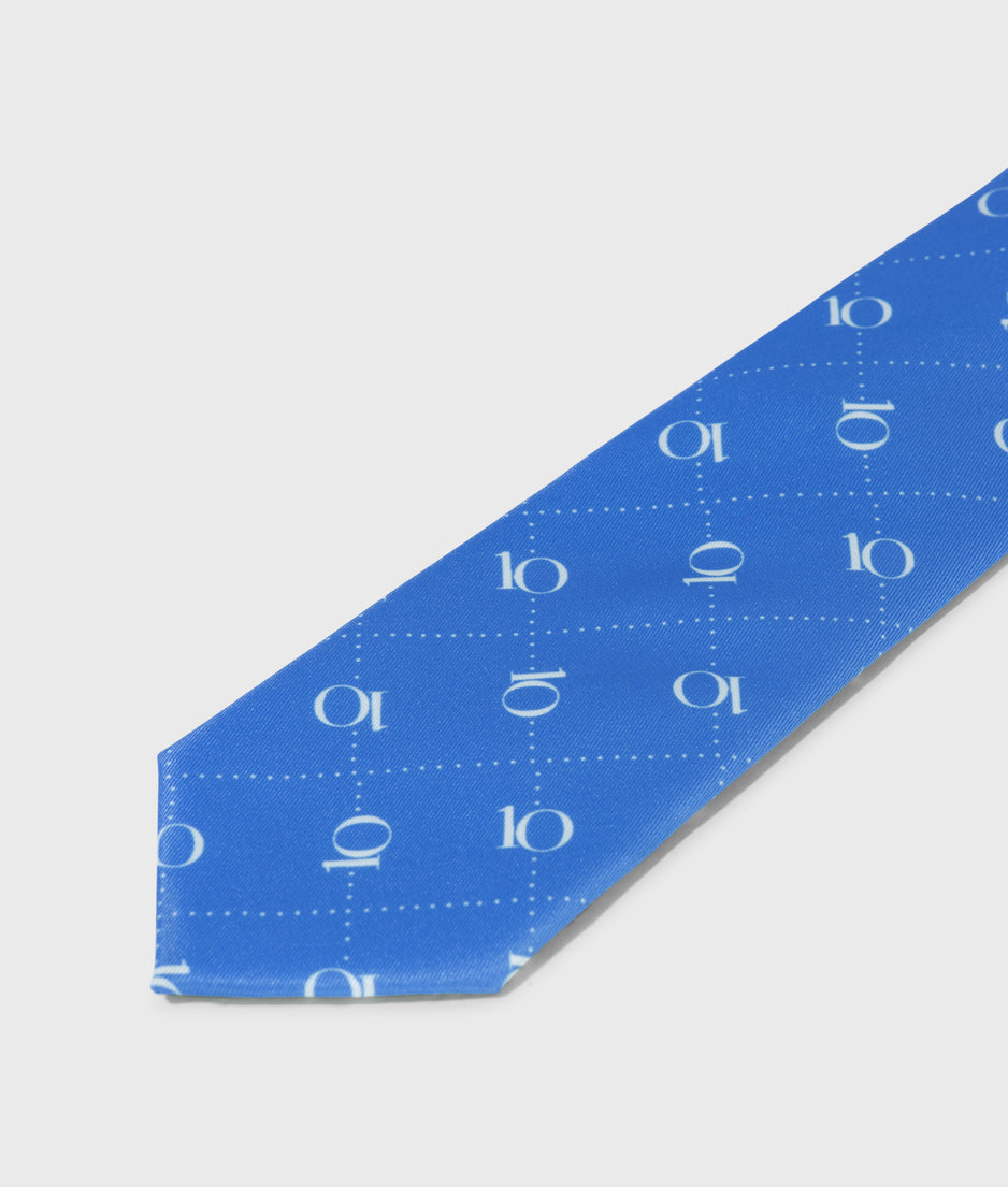Krawatte mit Monogramm-Print | ultramarine