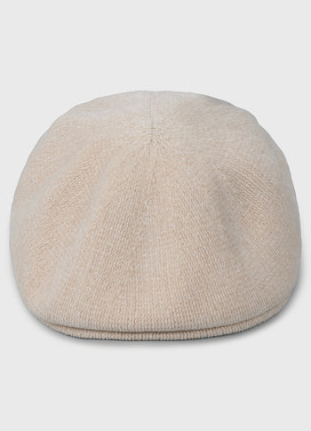 knit flat cap | pearl