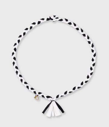 braided necklace | black