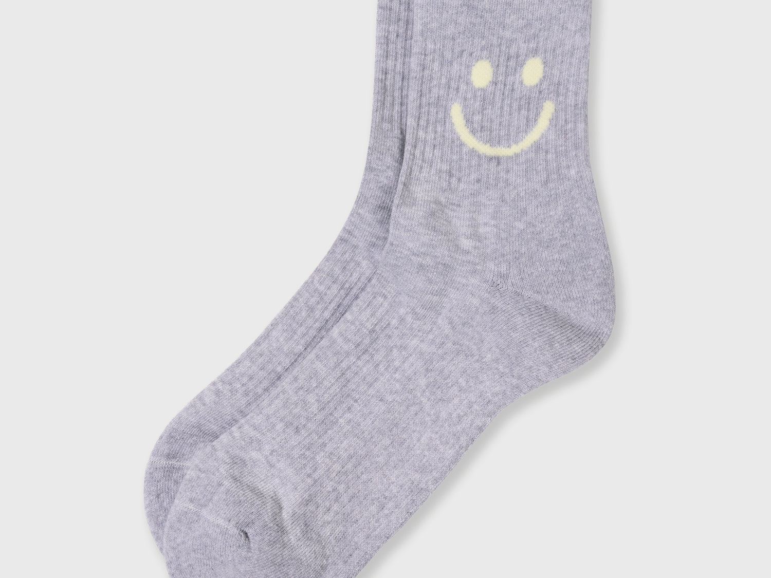 socks smile | white grey melee