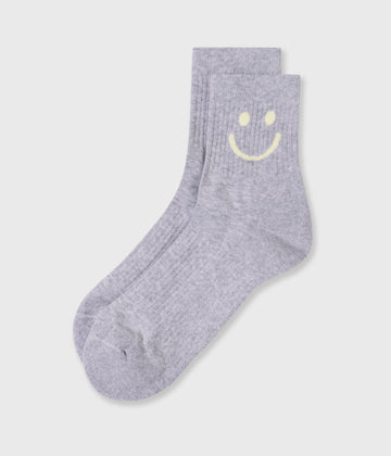 socks smile | white grey melee