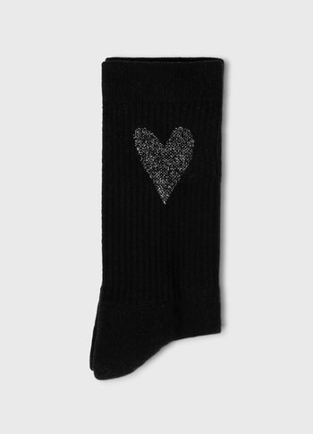 socks heart | black