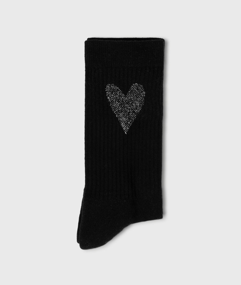 socks heart | black