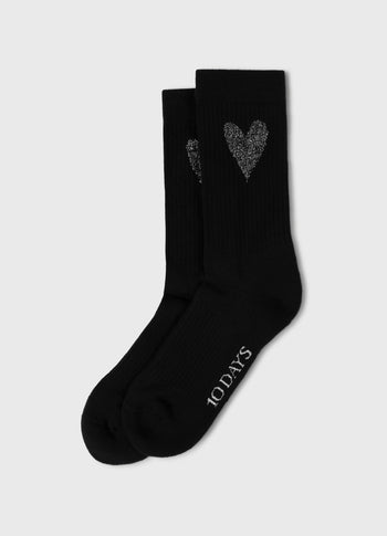 socks heart | black