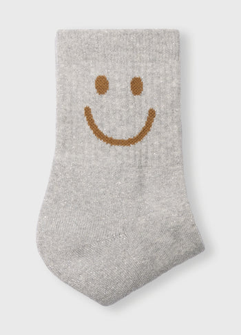 socks smile | light grey melee
