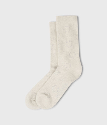 socks all-over smile | soft white melee