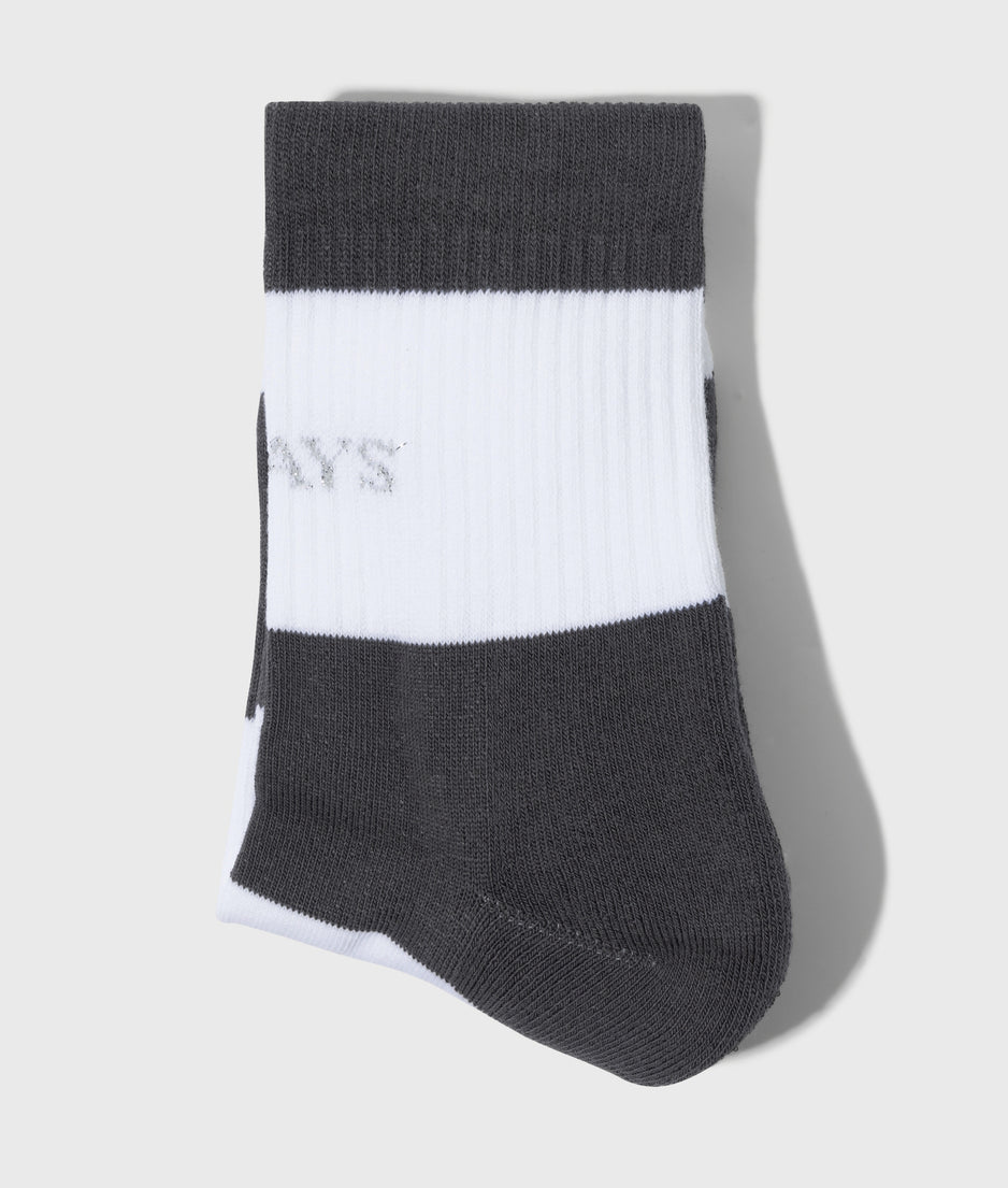 socks bold stripes | white/brownish grey