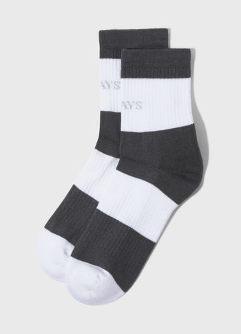 socks bold stripes | white/brownish grey