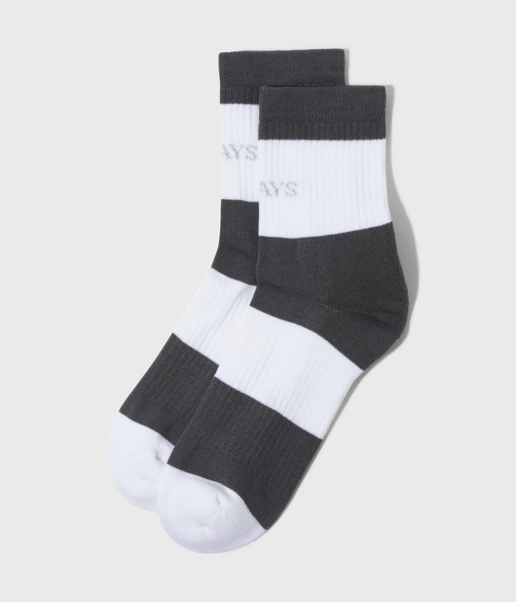 socks bold stripes | white/brownish grey