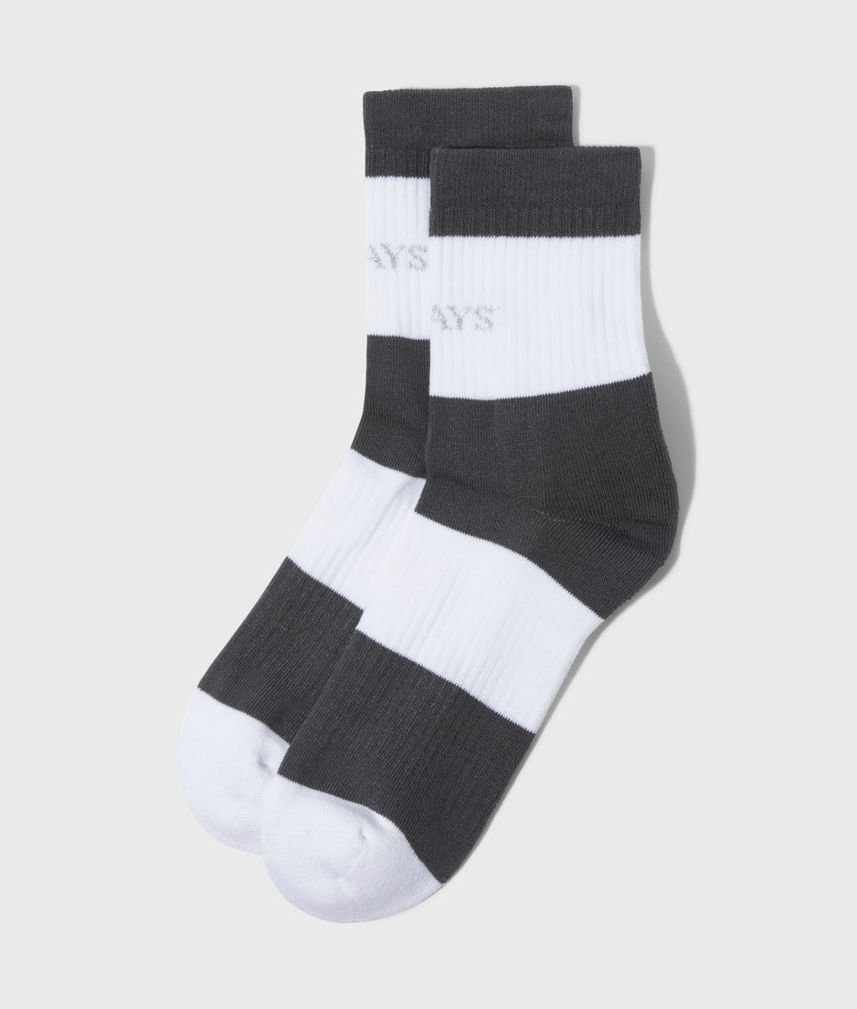 socks bold stripes | white/brownish grey