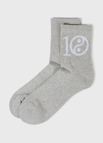 socks yin yang | light grey melee