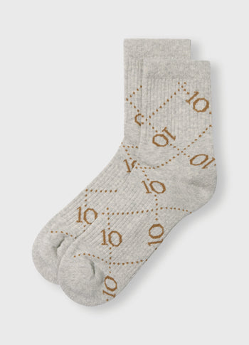 socks monogram | light grey melee