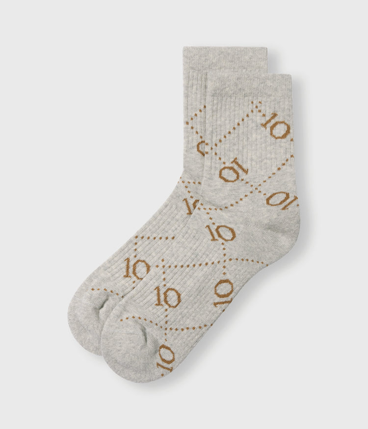 socks monogram | light grey melee