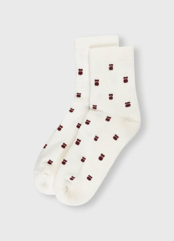 short socks medal | ecru