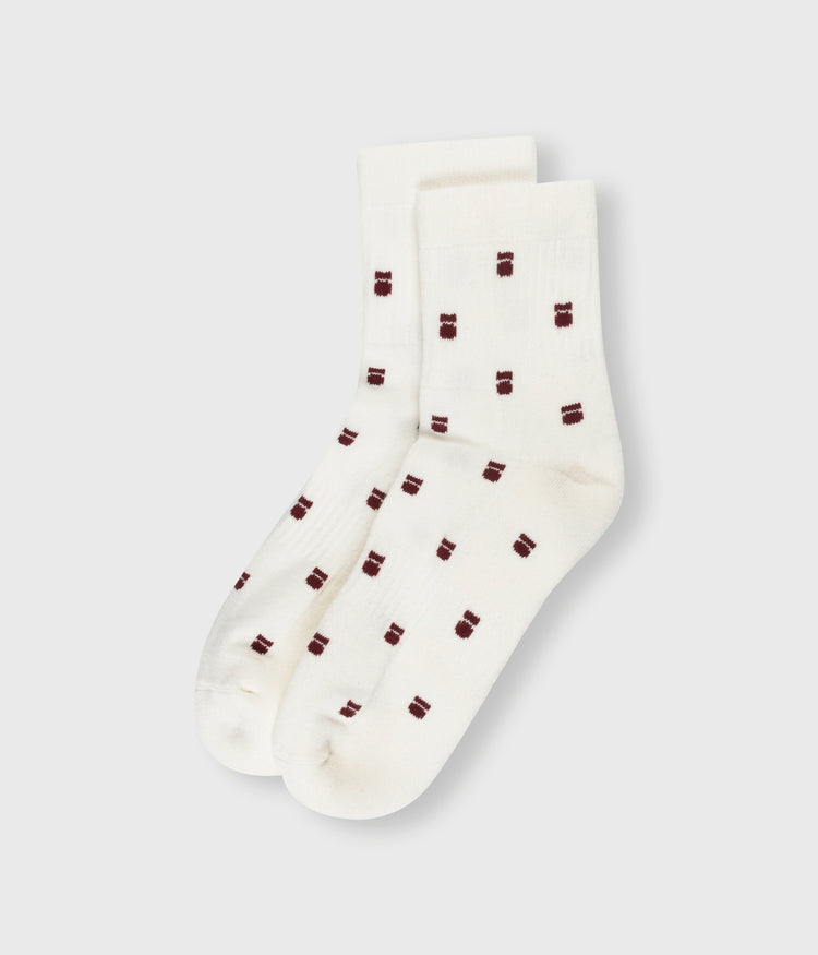 short socks medal | ecru