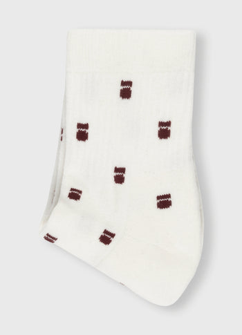 short socks medal | ecru