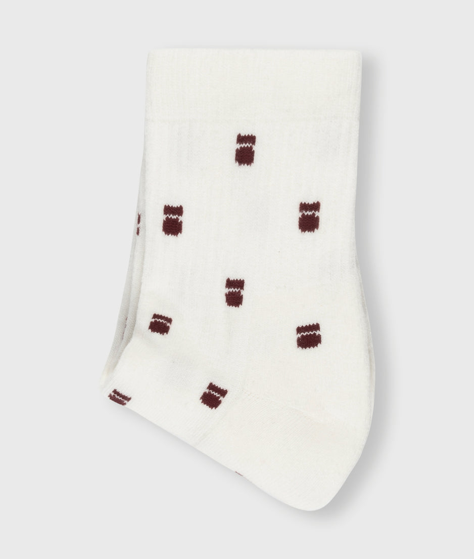 short socks medal | ecru