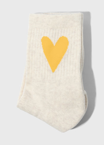 socks heart | soft white melee