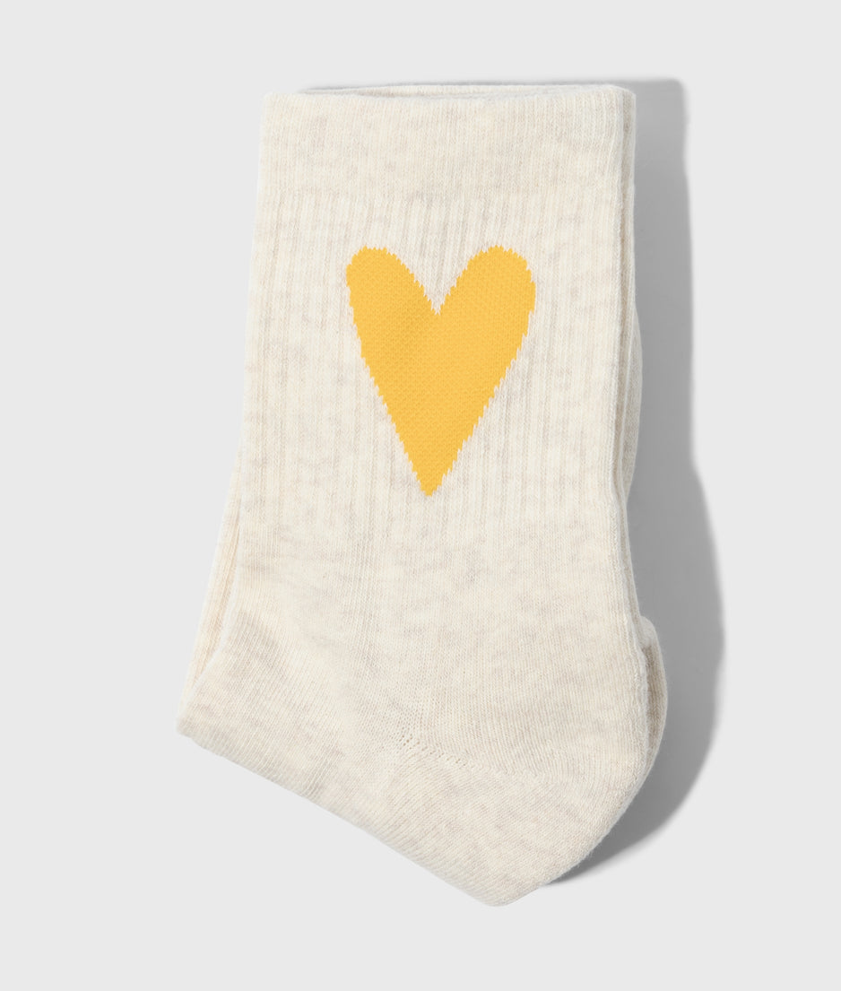 socks heart | soft white melee