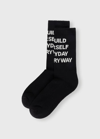 statement socks | black