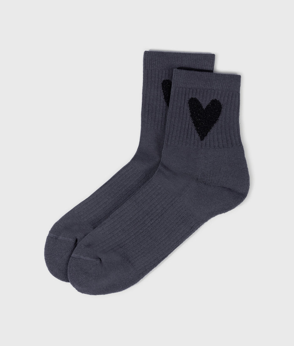Herz-Socken | steel blue
