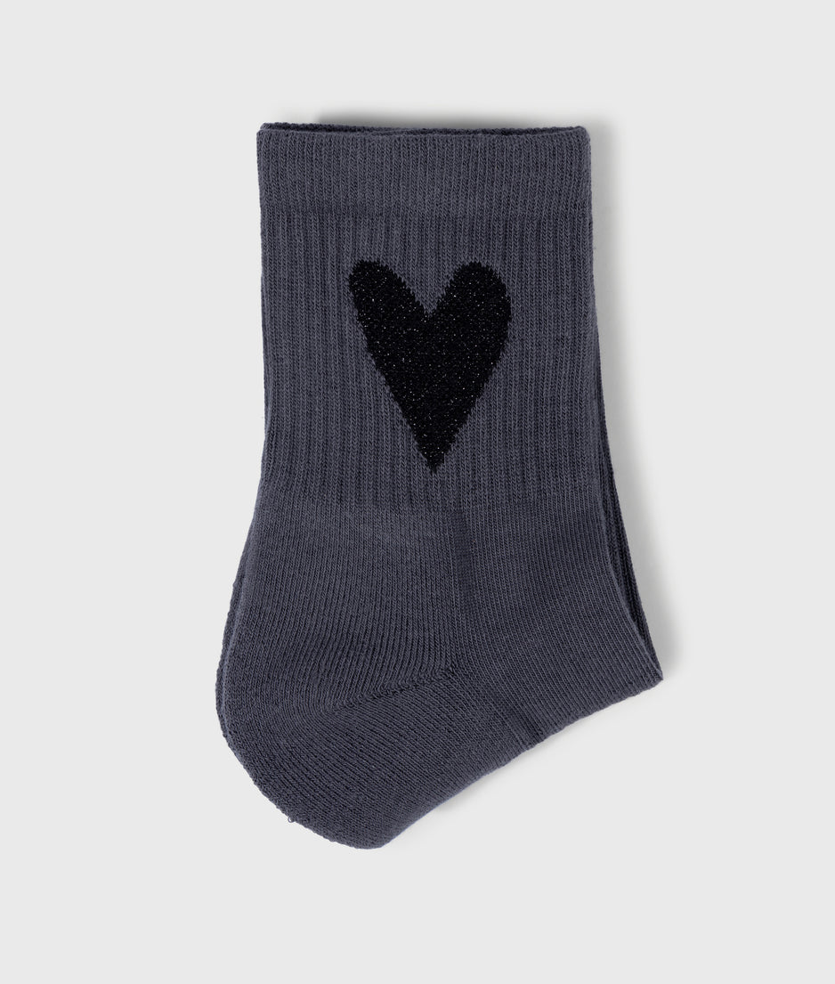 Herz-Socken | steel blue