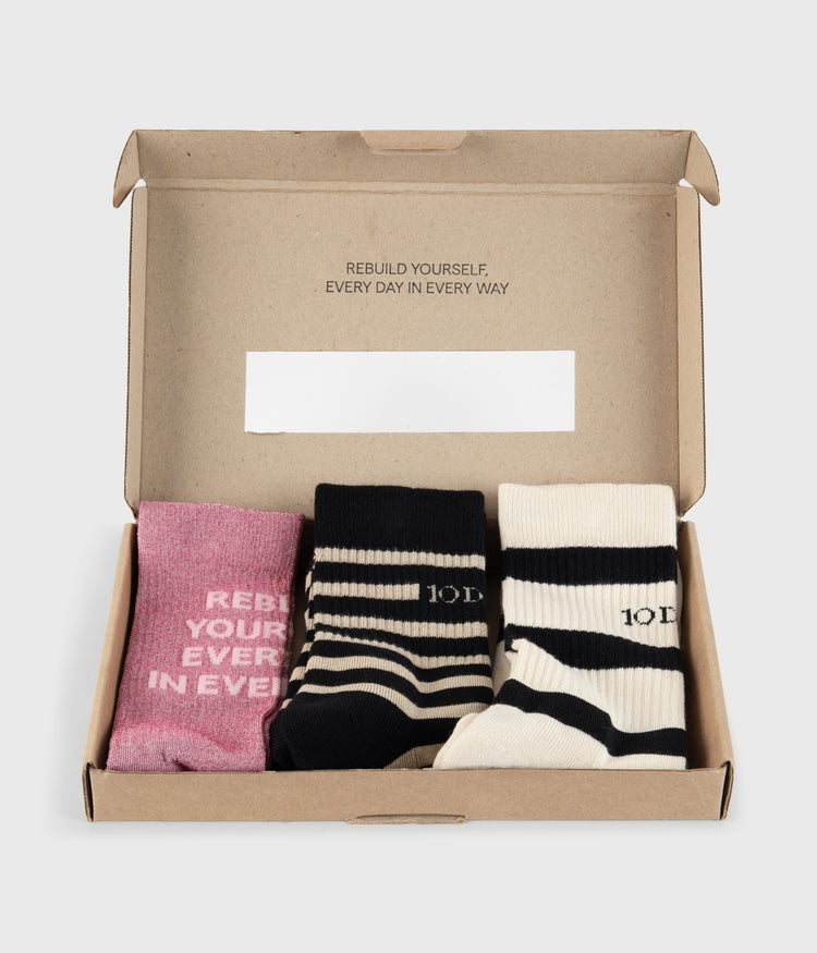 3-pack socks | bright pink