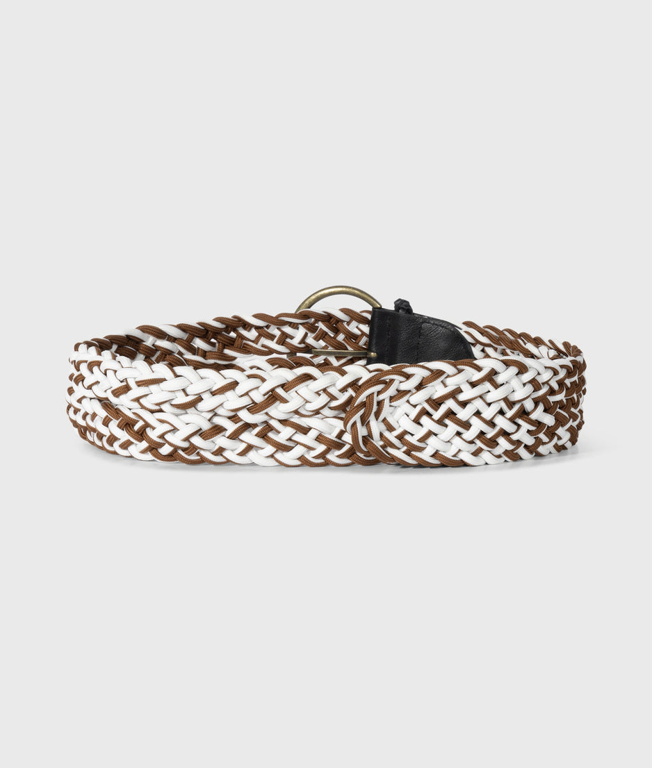 braided belt | deep brown